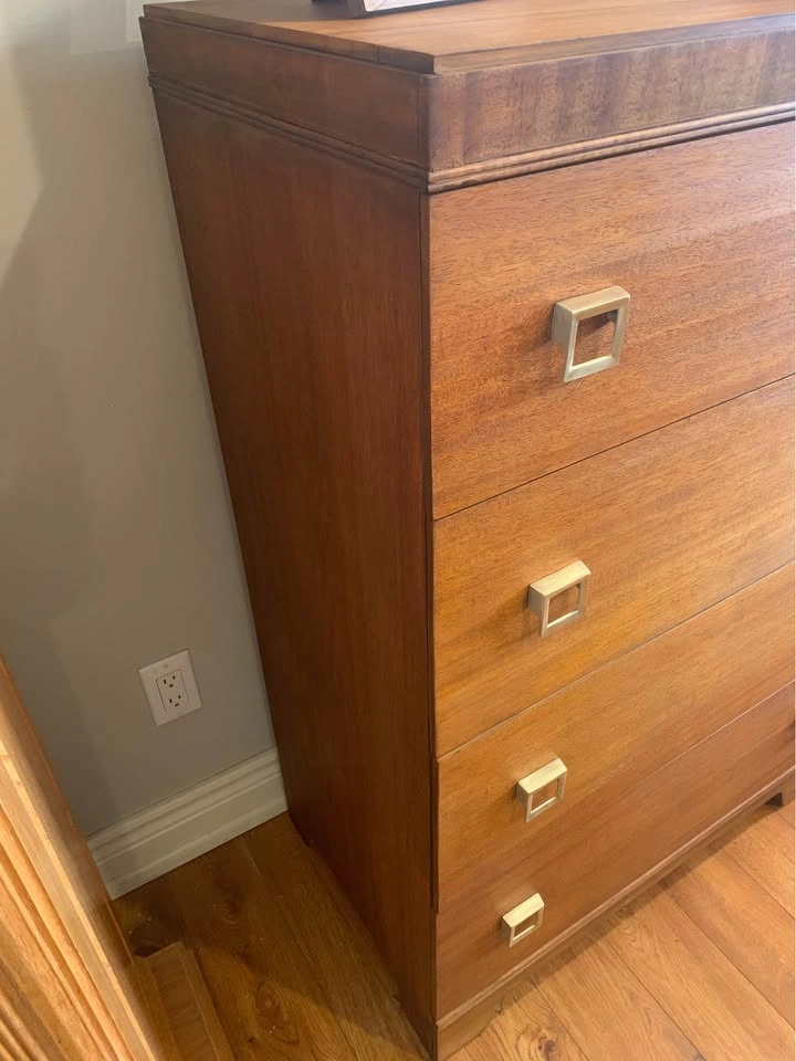 MCM Vintage Knechtel Mahogany Tall Boy Dresser (1930’s) - photo 2