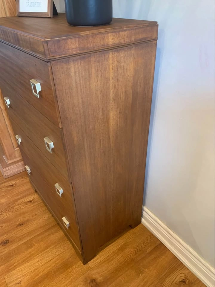 MCM Vintage Knechtel Mahogany Tall Boy Dresser (1930’s) - photo 4