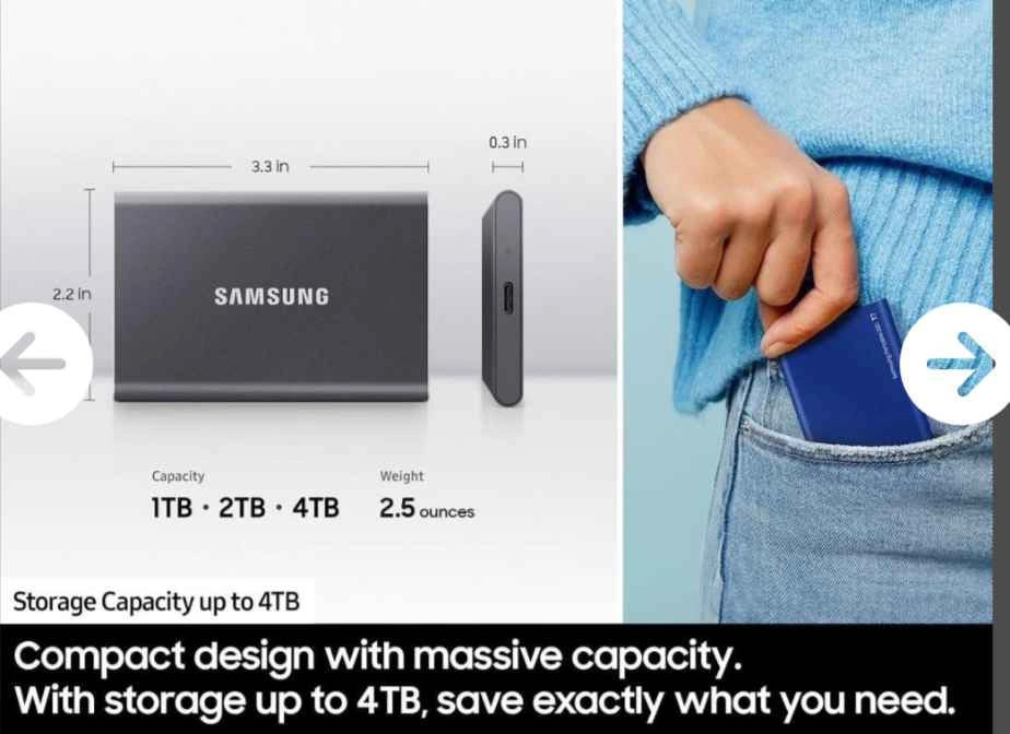 SAMSUNG T7 4TB USB-C SSD 1050MB/S - photo 4
