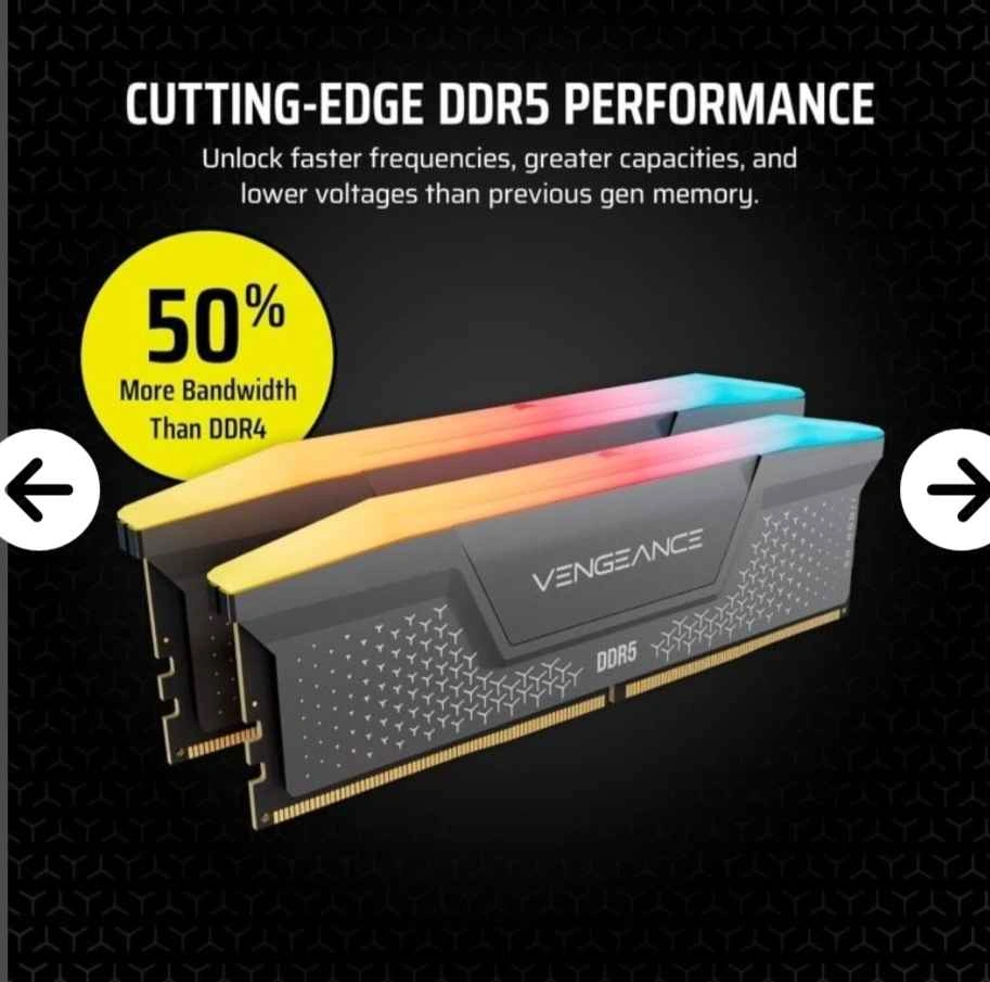 CORSAIR VENGEANCE RGB RS DDR5 RAM (16GB) - photo 3