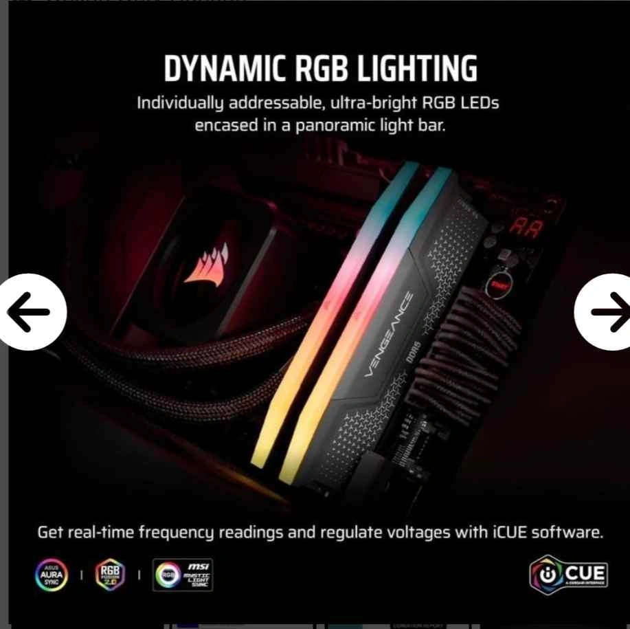 CORSAIR VENGEANCE RGB RS DDR5 RAM (16GB) - photo 4