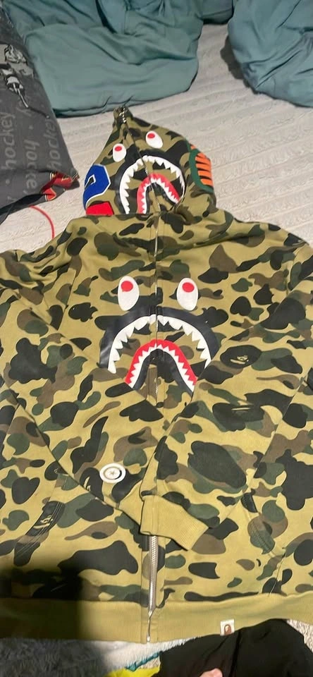 Bape Hoodie Green and Black Camo