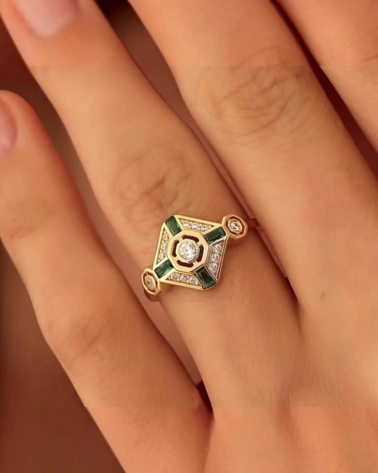 Vintage inspired cocktail ring sz 6 - photo 3