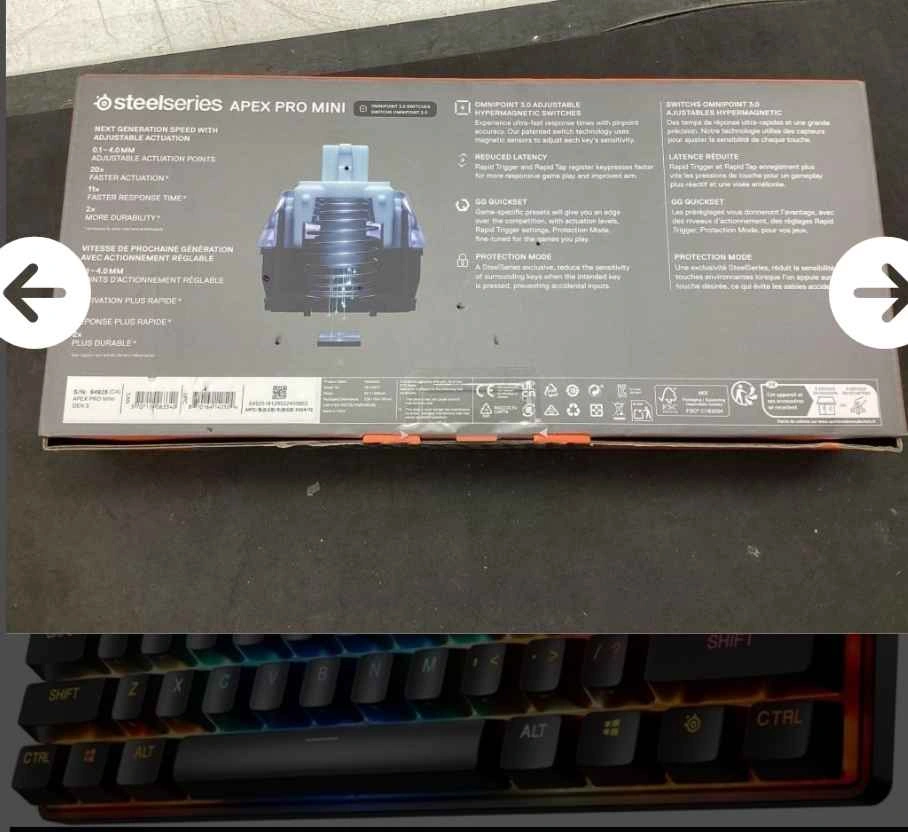 STEELSERIES APEX PRO MINI GEN 3 RGB USB-C BNIB - Sealed - photo 5