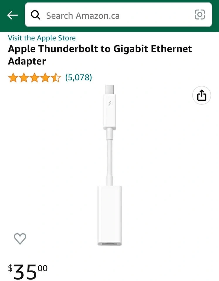 Thunderbolt to Ethernet Adapter - photo 2