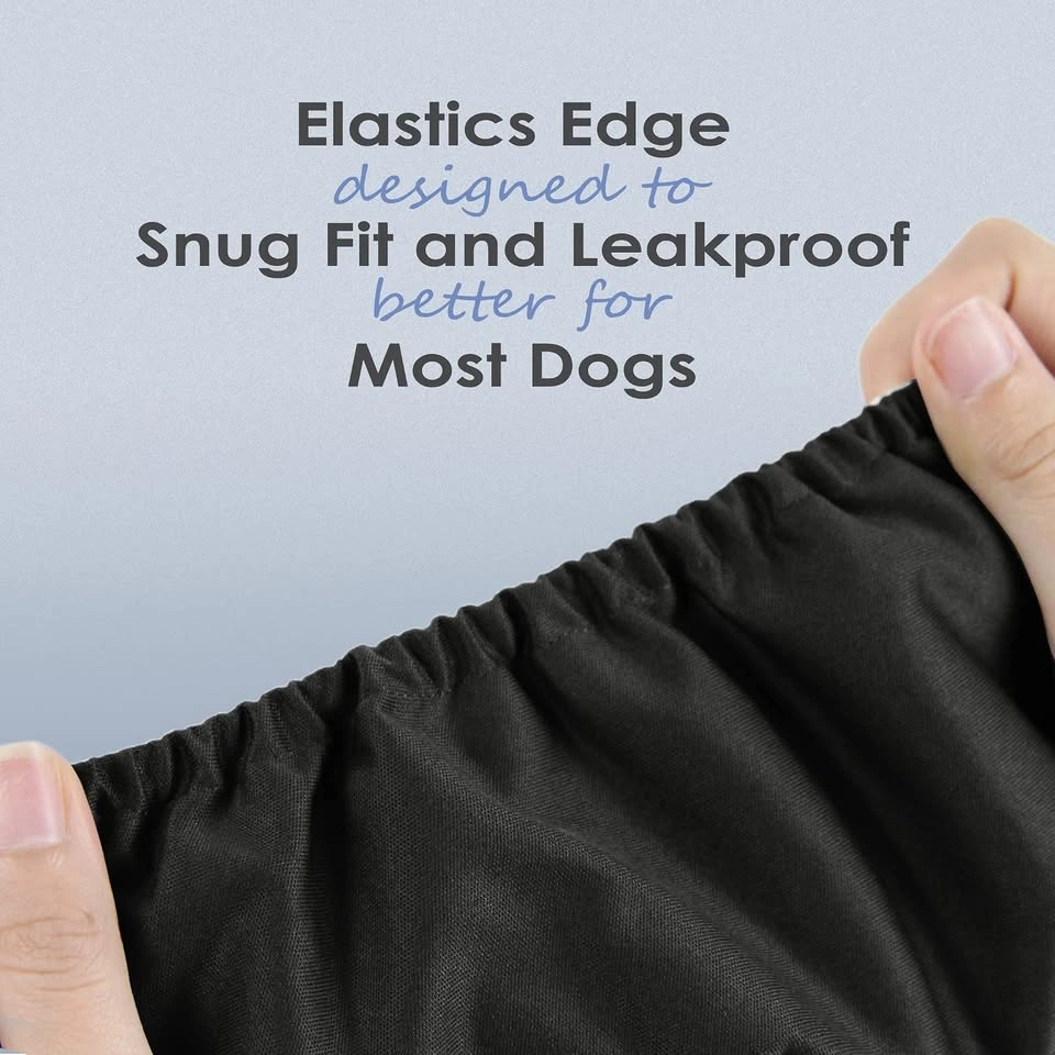 Washable Dog Diapers (3Pk Black, Medium) - photo 5