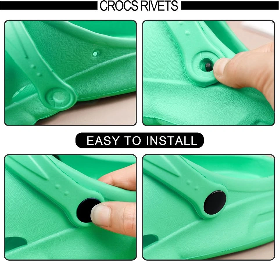 Replacement Rivets for Crocs, Black (8 Sets) - photo 4