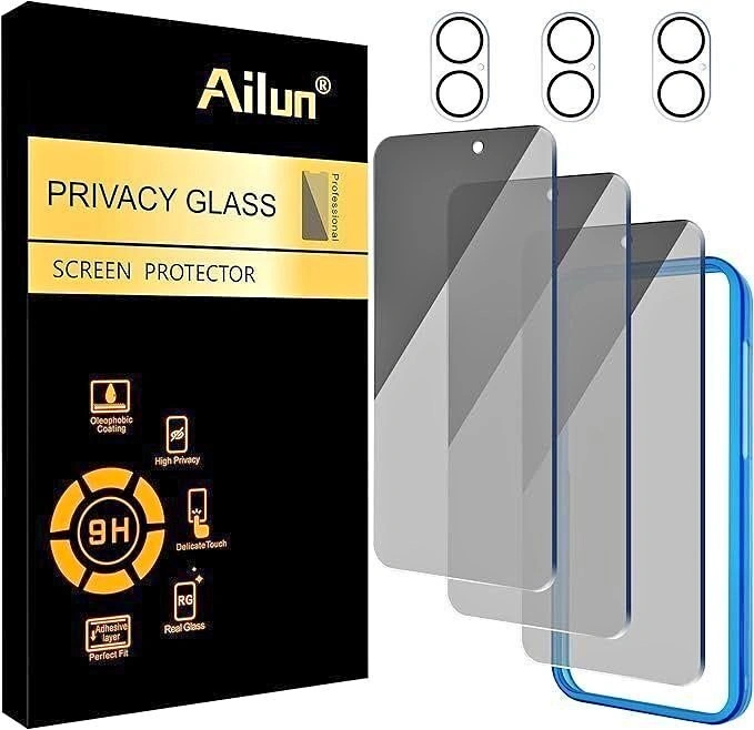 (6pk) Privacy Screen/Camera Lens Protector (iPhone 16 Plus)