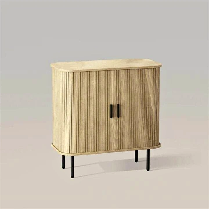 Fluted Buffet Coffee Table Cabinet
