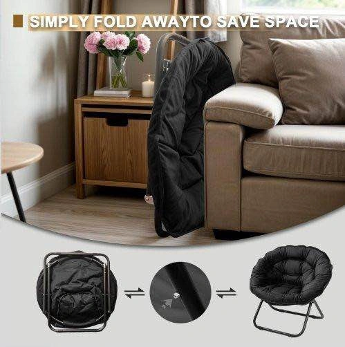 Folding Saucer Lounge Chair Beanbag - photo 3