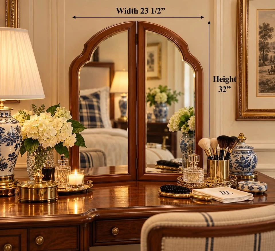 Vintage Bi Fold Mirror - photo 3
