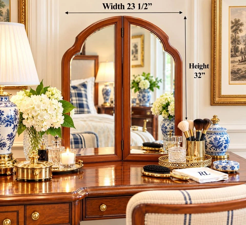 Vintage Bi Fold Mirror - photo 4