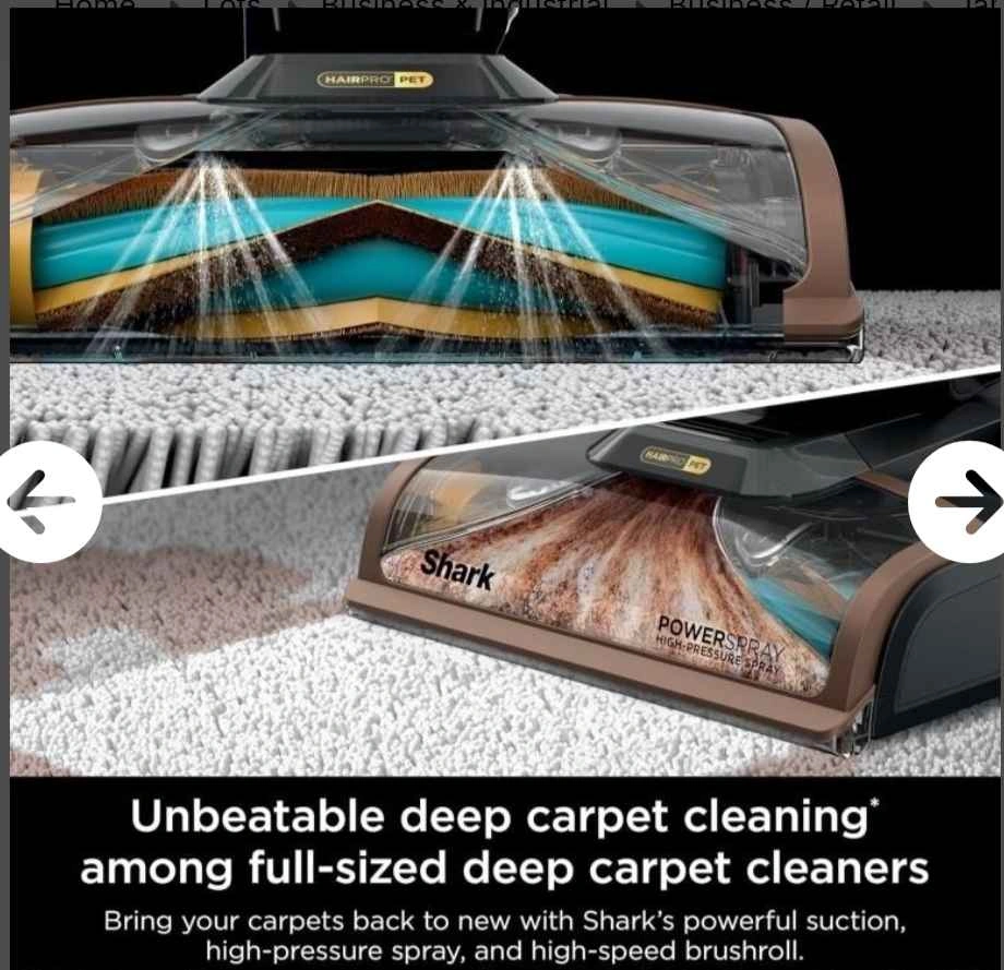SHARK CARPETXPERT HAIRPRO STAINSTRIKER EX301C BNIB - photo 3