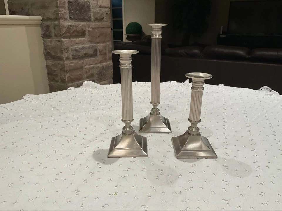 Candlesticks Trio Silver Column - photo 3