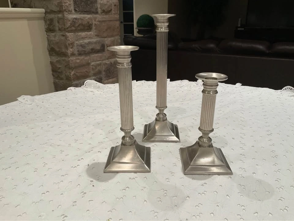 Candlesticks Trio Silver Column - photo 4