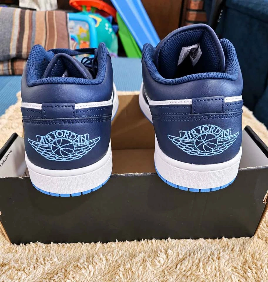 Jordan AJ 1 Low, Midnight Navy/White/Univ Blue (Size 10) - photo 5