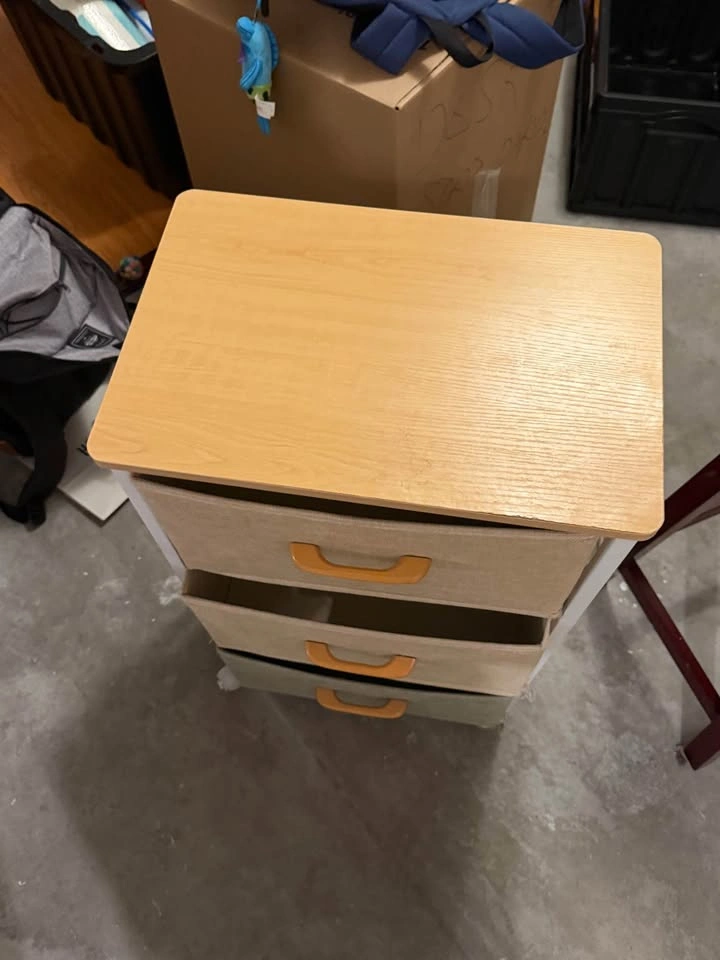 3 Drawer Dresser with Wheels, Vertical Storage Nightstand - photo 4
