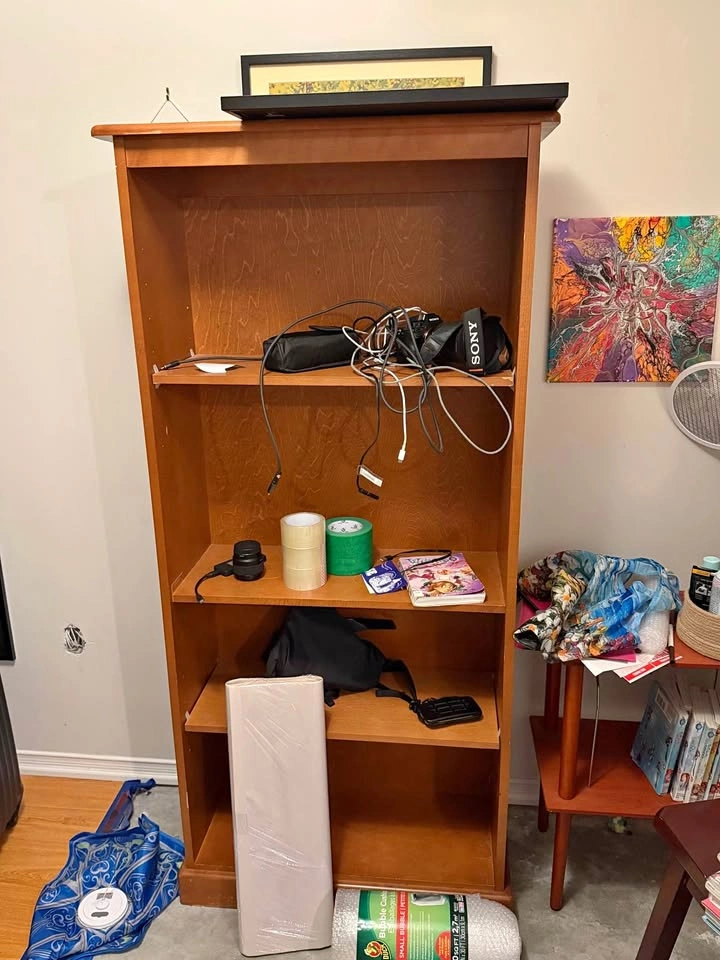 Wooden bookshelf need gone asap