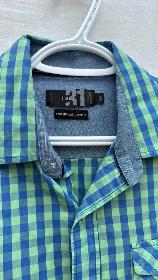 Simons Le 31 Button Down Plaid Shirt - photo 3