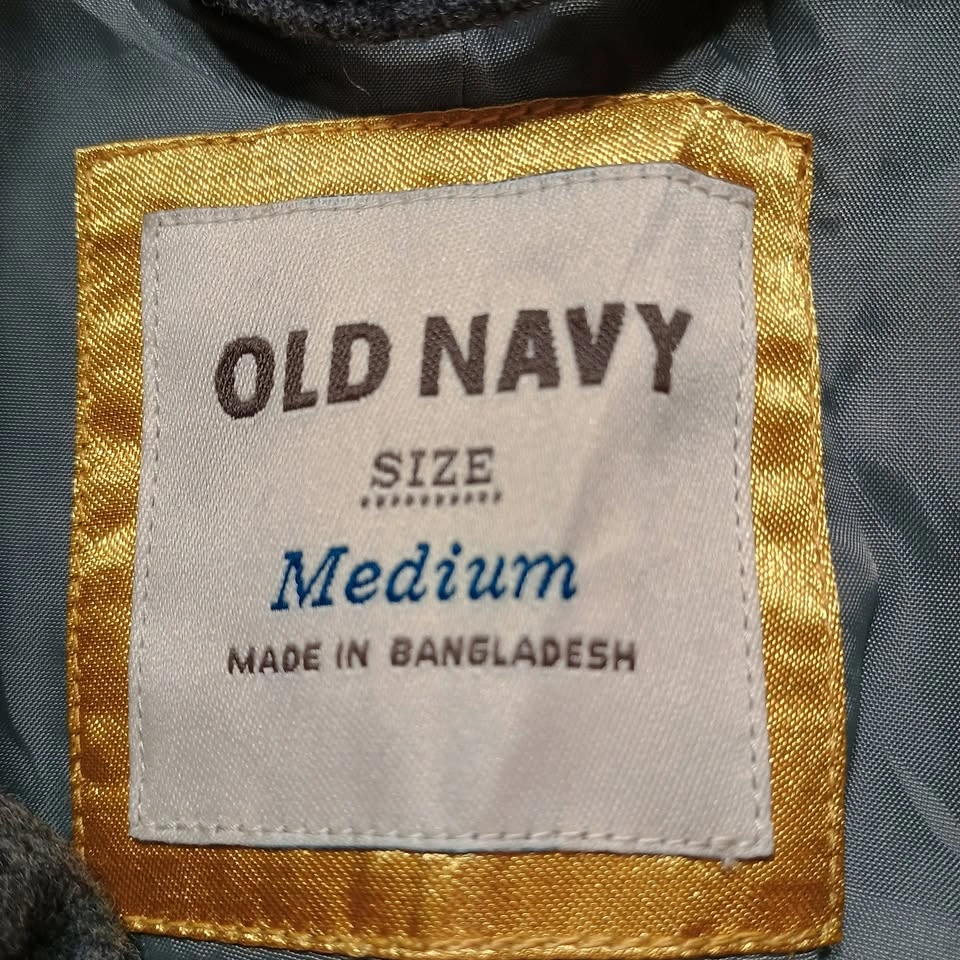 Old Navy Medium Gray Wool Blend Double-Breasted Peacoat - photo 3