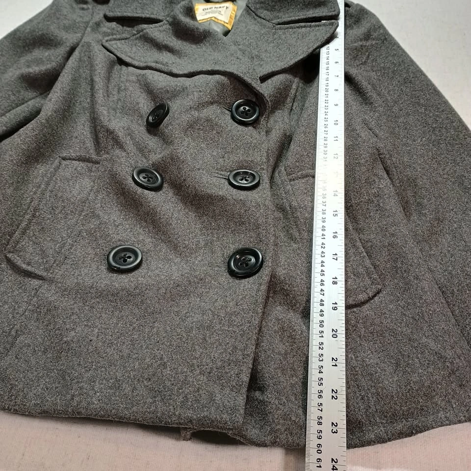 Old Navy Medium Gray Wool Blend Double-Breasted Peacoat - photo 5