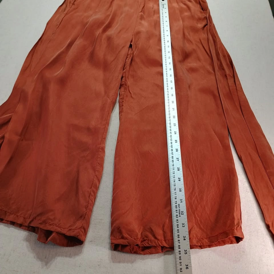 BCBGMaxAzria Rust Orange V-Neck Wrap Sleeveless Jumpsuit XL - photo 5