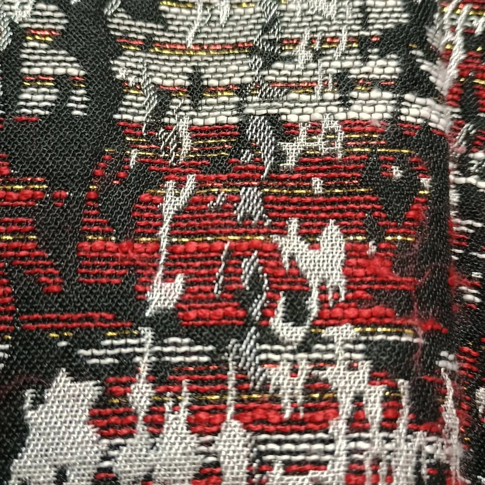 Christopher & Banks Red Black Tweed Jacquard Quilted Jacket XL - photo 4