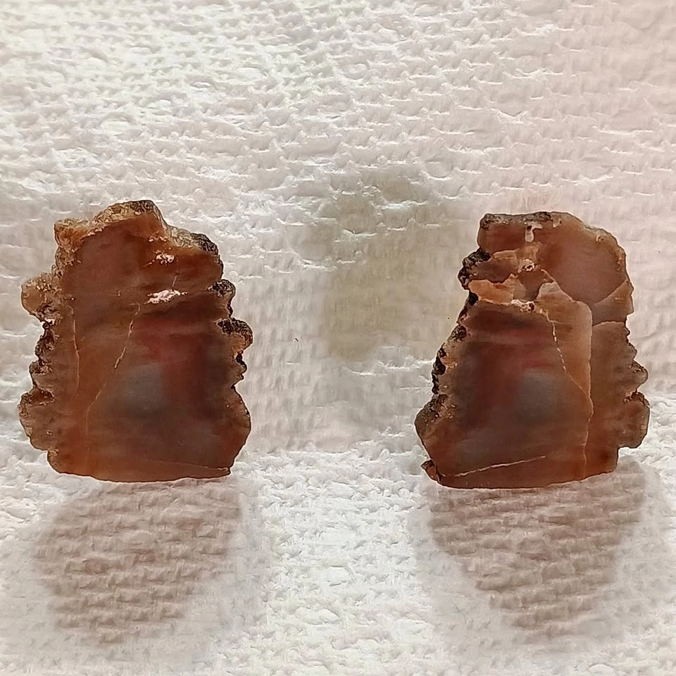 Vintage Harvey Avedon Sliced Agate Stone Cufflinks