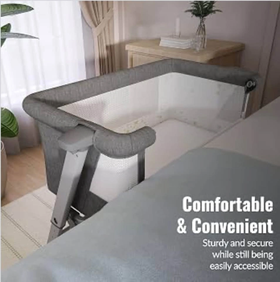 Bassinet with Adjustable heights, Mesh sides, Wheels with safety - photo 5