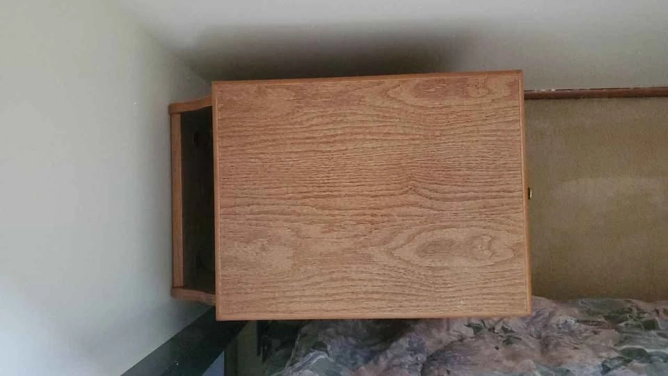 Wooden Nightstand with Pull-Out Tray - photo 2