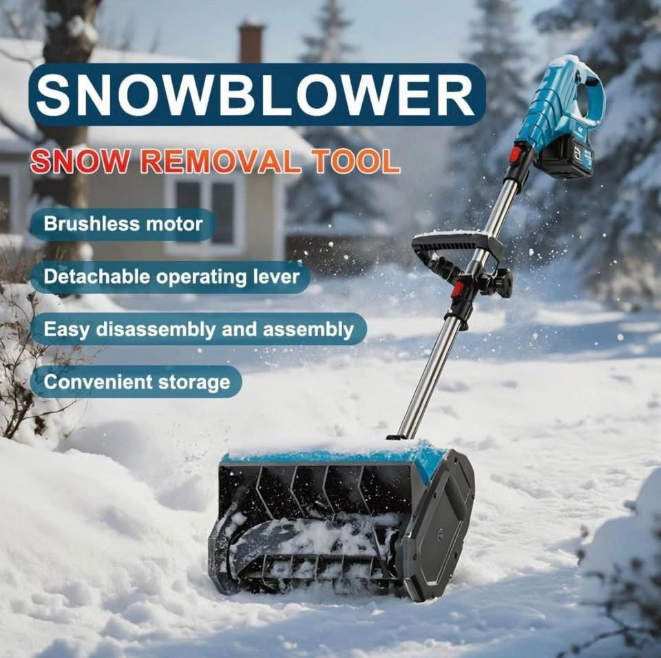 21V Cordless electric snowblower – 2 battery pack - photo 4
