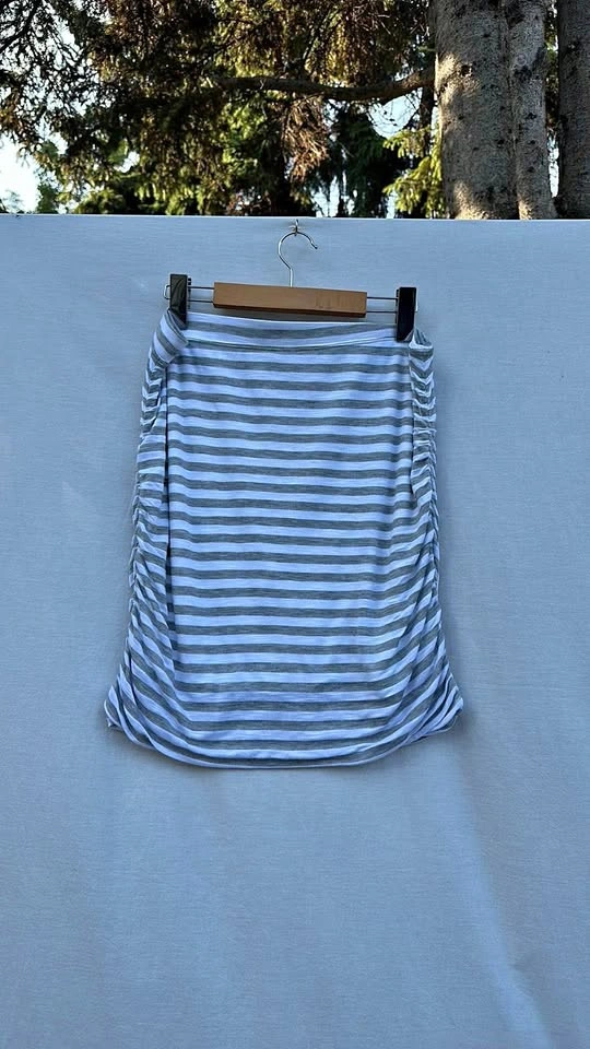 Splendid Striped soft Ruched Sided Skirt
