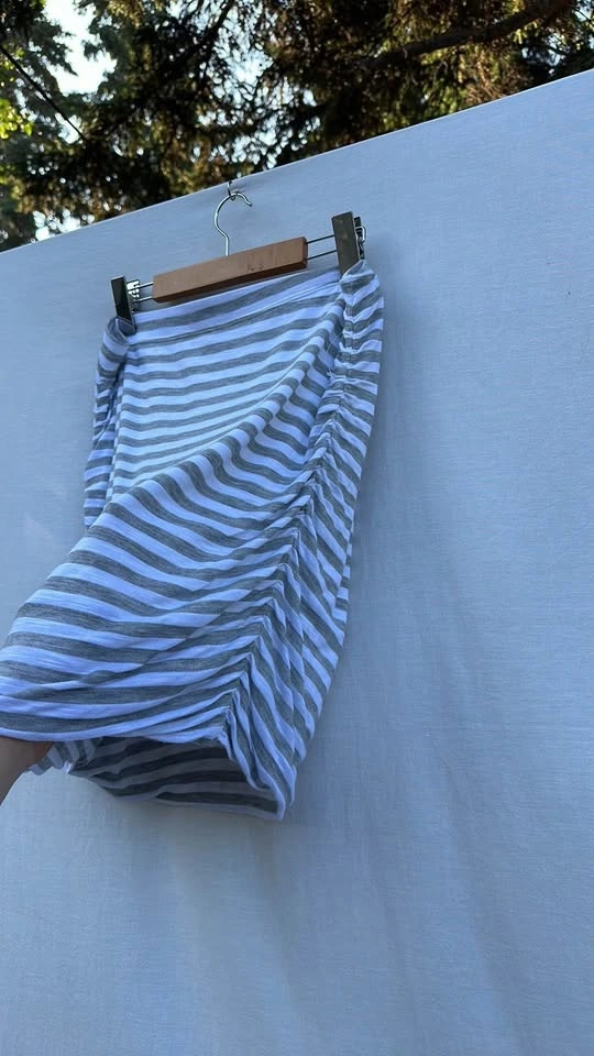 Splendid Striped soft Ruched Sided Skirt - photo 2