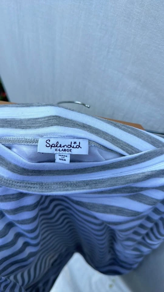 Splendid Striped soft Ruched Sided Skirt - photo 5