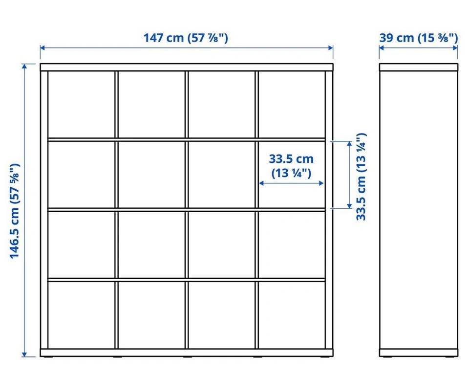 White Cube Storage Shelving Unit IKEA Kallax - photo 3