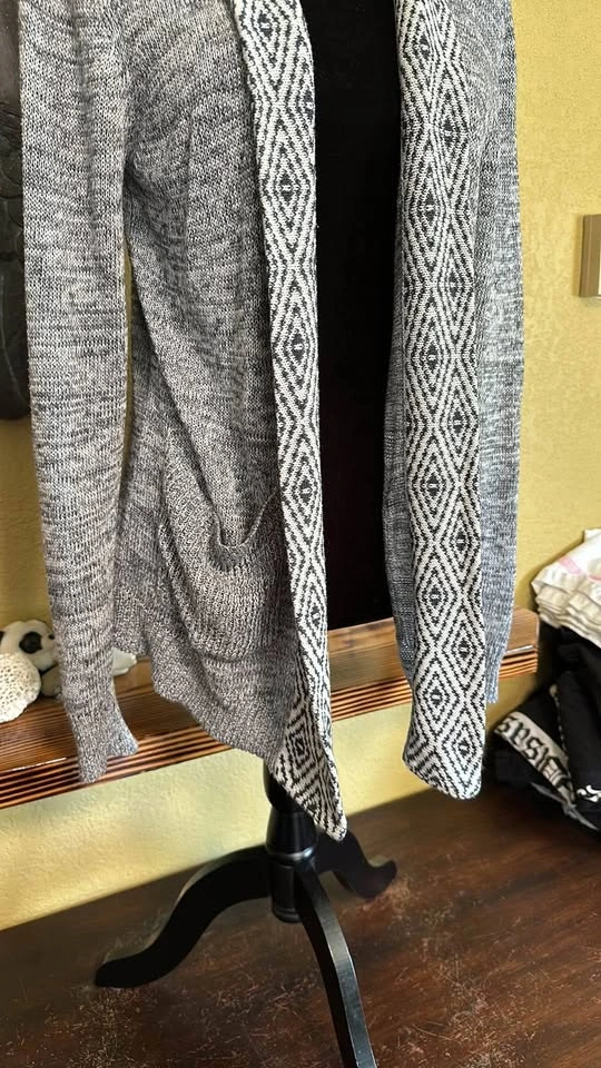 Obey Knit Open Front Cardigan Sweater - photo 2