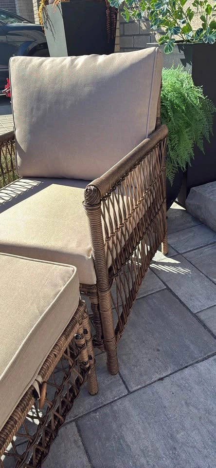 Brand New Haplife Outdoor Wicker Armchair and Ottoman Set - photo 2
