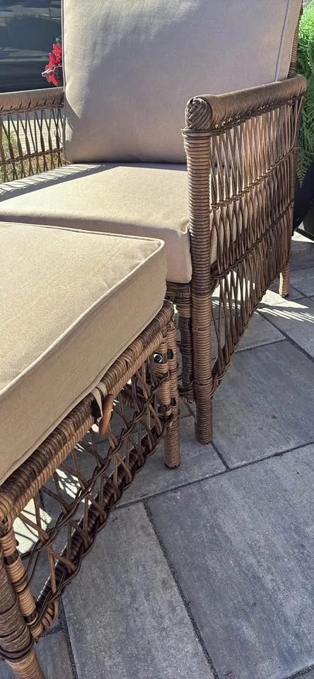 Brand New Haplife Outdoor Wicker Armchair and Ottoman Set - photo 5