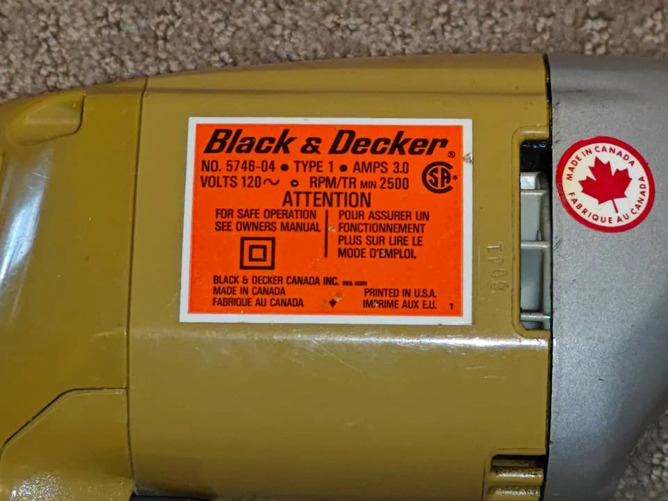 Black & Decker 3/8" Variable Speed Corded Drill Tested & Working - photo 3