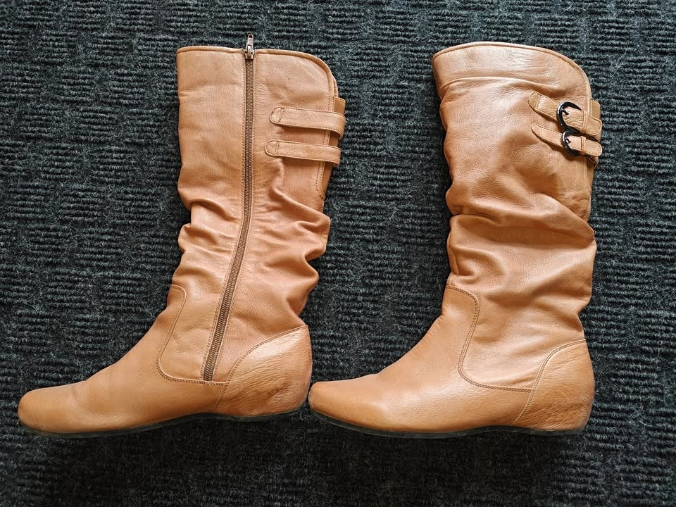 Taxi Elite Leather Tall Winter Boots Size EUR 38 (US 8) - photo 2