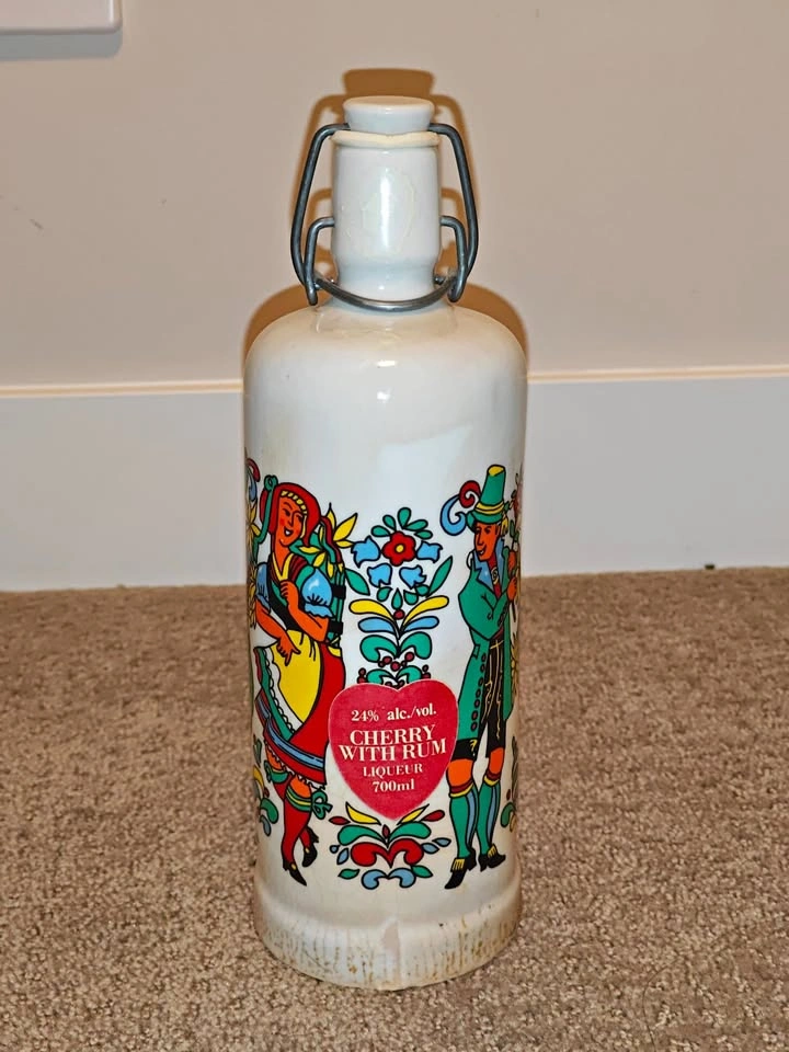 Vintage Anton Riemerschmid Ceramic Collector Bottle (Empty)