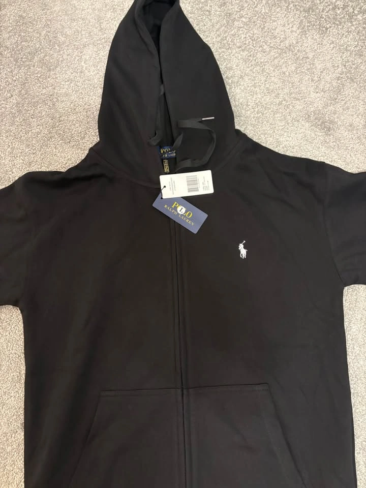 Polo Ralph Lauren Black Zip-Up Hoodie Size L, New with Tags - photo 2