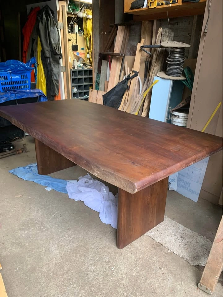 Live edge solid Acacia wood table - photo 4