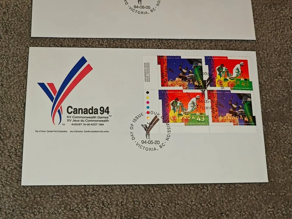 First Day Covers FDC - Set of 2 - 1994 Commonwealth Games Stamps - photo 5
