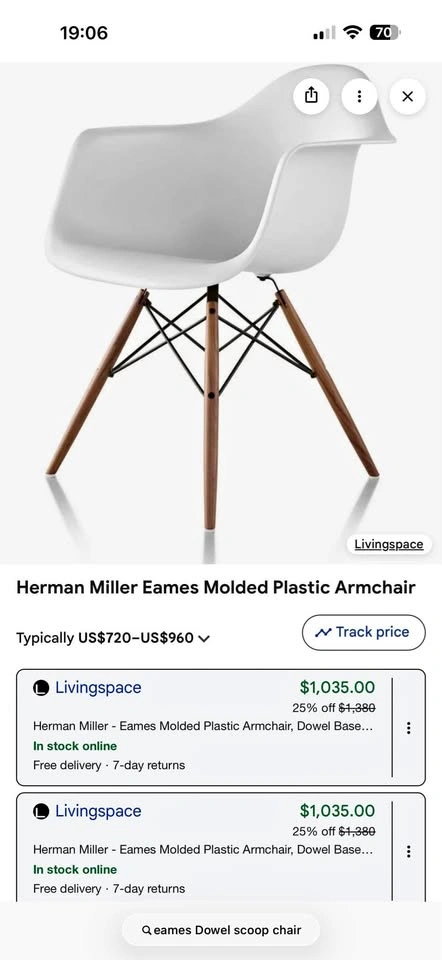 Authentic Eames/Herman Miller MCM DAW Chair