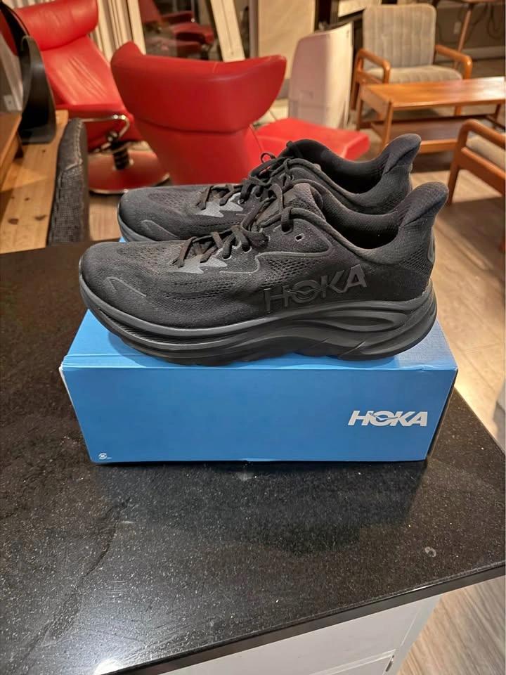 Brand New All Black Stealth Hoka Clifton 10 Size 12