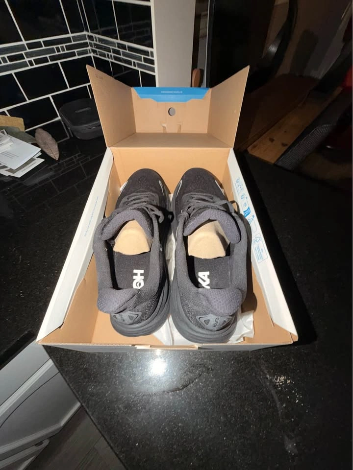 Brand New All Black Stealth Hoka Clifton 10 Size 12 - photo 4