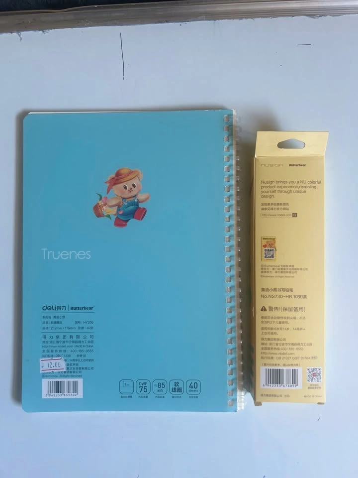 Butterbear Notebook + Pencils (10 Pack) - photo 2