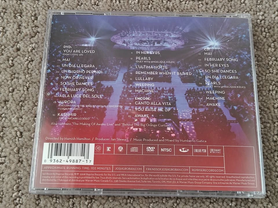Josh Groban - Awake Live - Contemporary Music CD & DVD Album - photo 4
