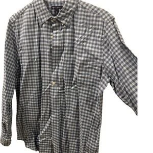GAP Standard Fit Shirt Mens Size Medium Blue/White Checkered
